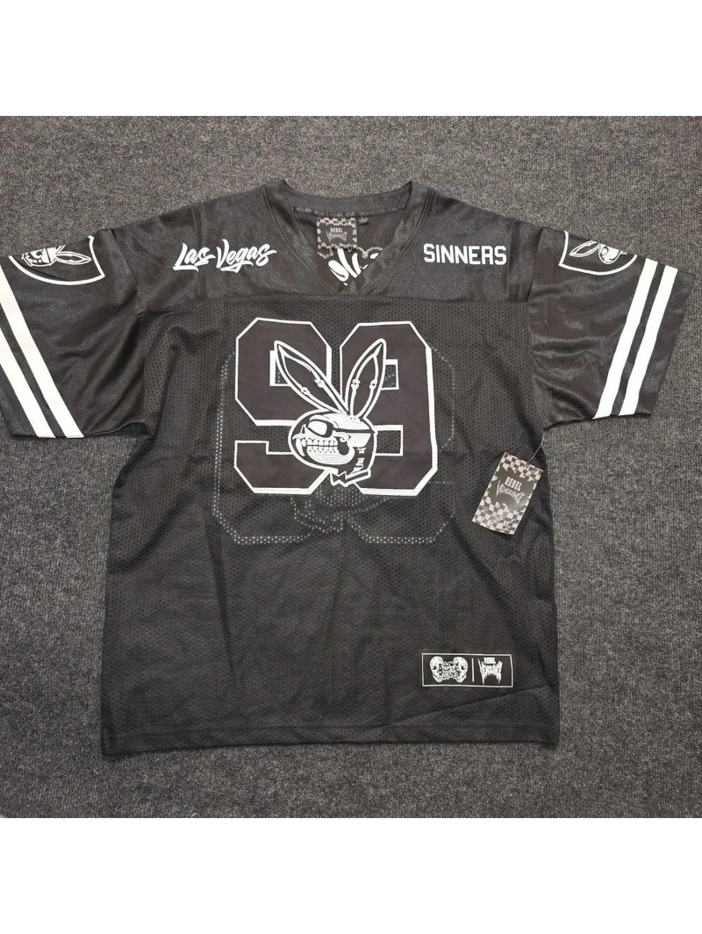 Rebel Vengeance Las Vegas Sinners #99 Mesh Football Jersey - Men's L